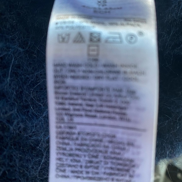 Banana Republic Wool Alpaca Blend Ribbed Eyelash Mock Neck Preppy Sweater XS - Picture 6 of 12